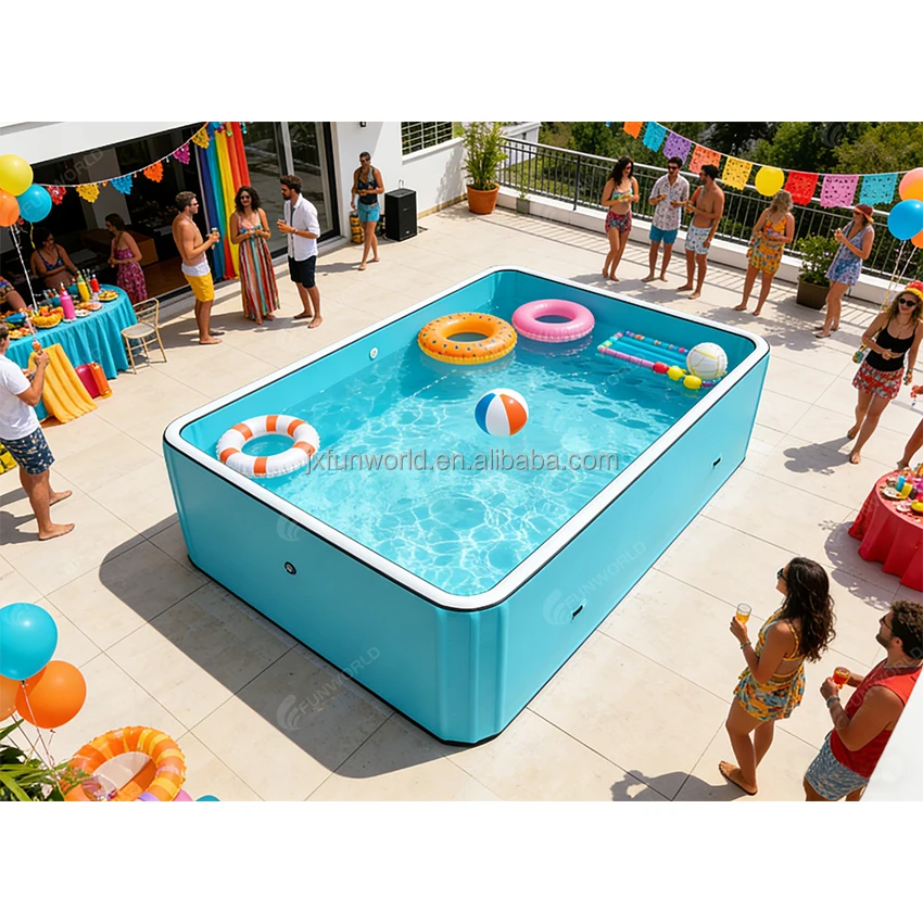 Rectangular Family Pool Inflatable Rectangular Swimming Pools Perfect For Cooling Off On Hot Days