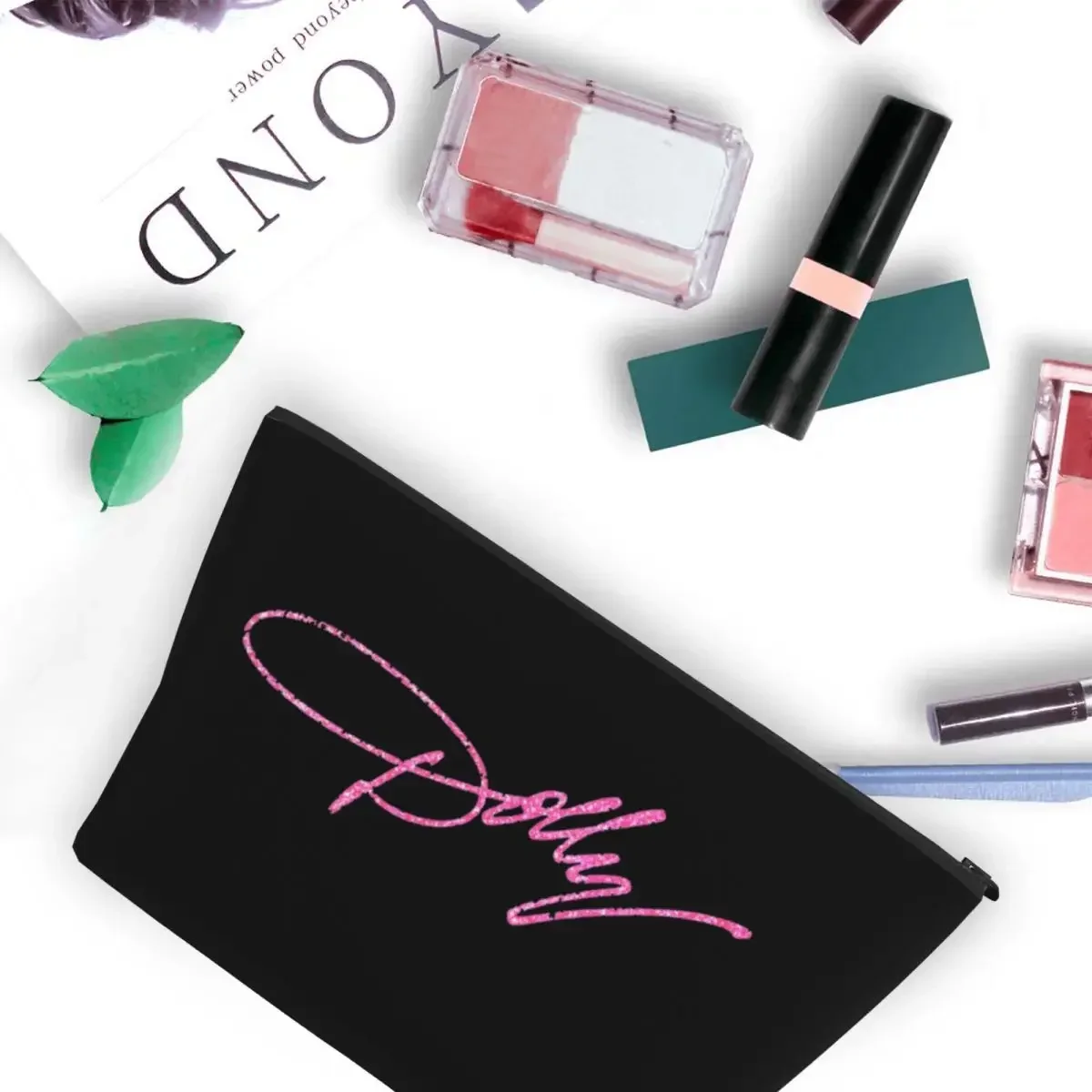 Dolly Parton Pink Sparkle Women Cosmetic Bags Travel Makeup Organizer Pouch Toiletry Storage Dopp Kit Case