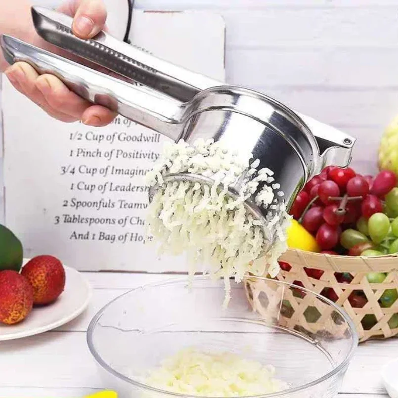 

Masher Ricer Press Mashed Potatoes Stainless Steel Crushing Puree Fruit Vegetable SqueezerJuicer Press Maker Kitchen Tools