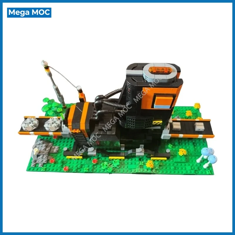 Extraterrestrial Sci-Fi Mining Factory Building Blocks Alien Planet Ore Smelting Workshop Educational Assembly Brick Toy