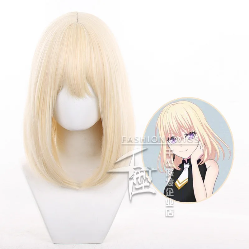 Anime BanG Dream! Ave Mujica Cosplay Misumi Uika Doloris Cosplay Wig Girl Blonde Hair Party Play Prop For Women  Headgear Anime