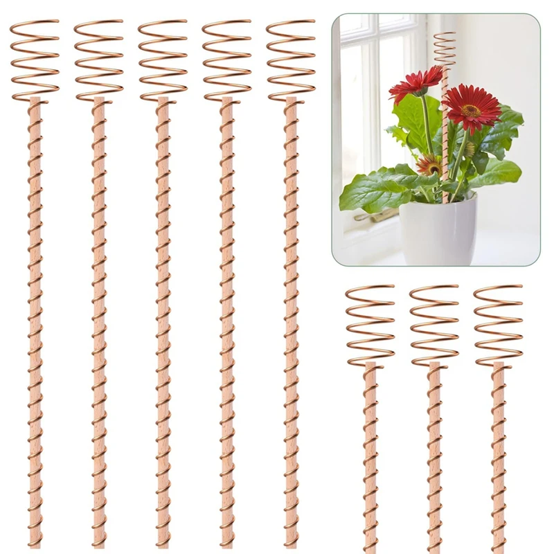 8 Pack 13.5Inch Electroculture Plant Stakes, Long Coppergarden Stakes, Electroculture Copper Coil Antennas For Growing