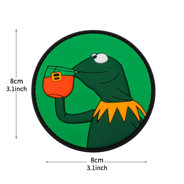 Violent Duck Morale Badge PVC Patches Frog God Turtle Accessories for Tactical Military Hook and Loop Outdoor Backpack Sticker