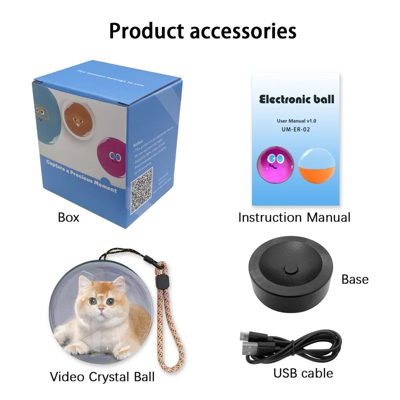 

Crystal Ball Video Player 3D Video Crystal Ball 2.7 inches Screen Electronic Crystal Ball Memory-Ball Lamp for Birthday Wedding