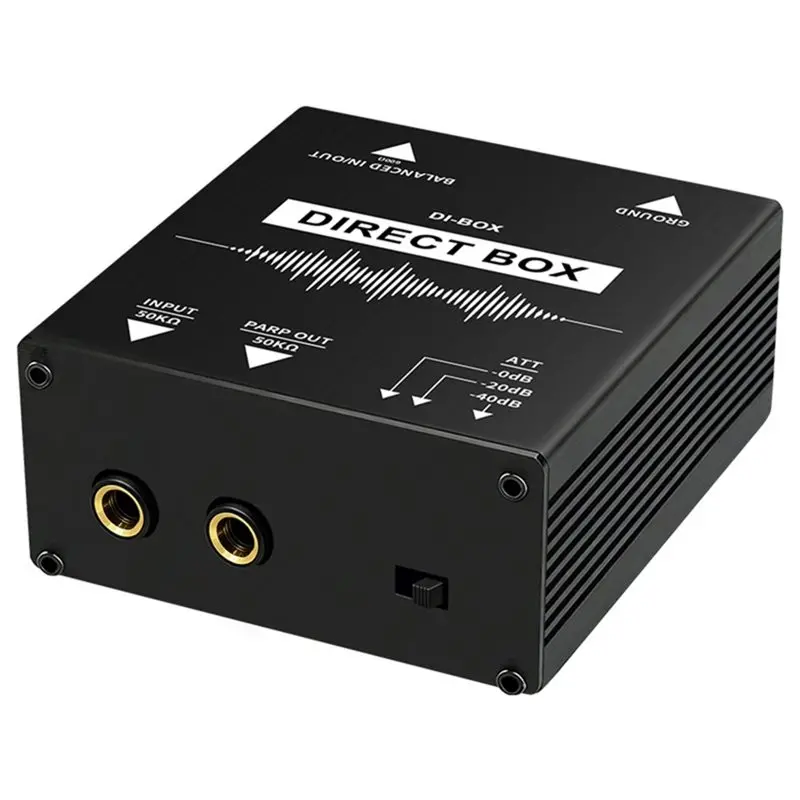 A97I-DI BOX Профессиональный пассивный DI-бокс для прямого инжекционного подключения, преобразователь сбалансированных и небалансированных аудиосигналов с интерфейсами XLR и TRS