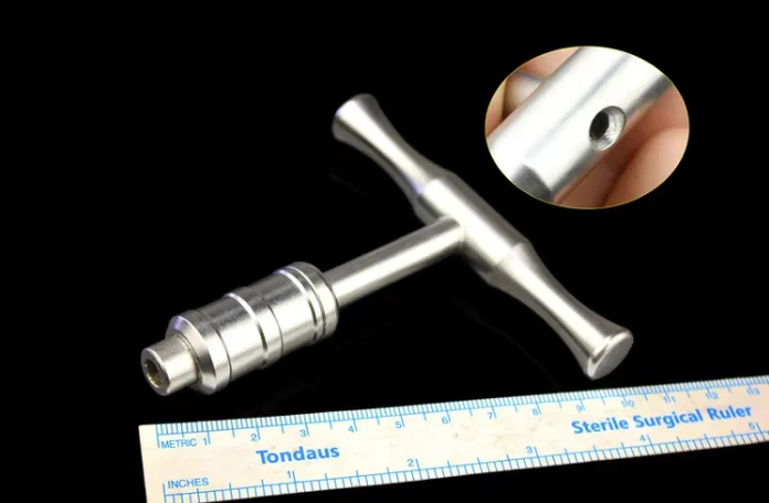 HUATRAU Orthopedic Goose Head Lag Screw Angle Guide, DHS DCS 95° Bone Plate Drill Guider Medical Surgical Instrument