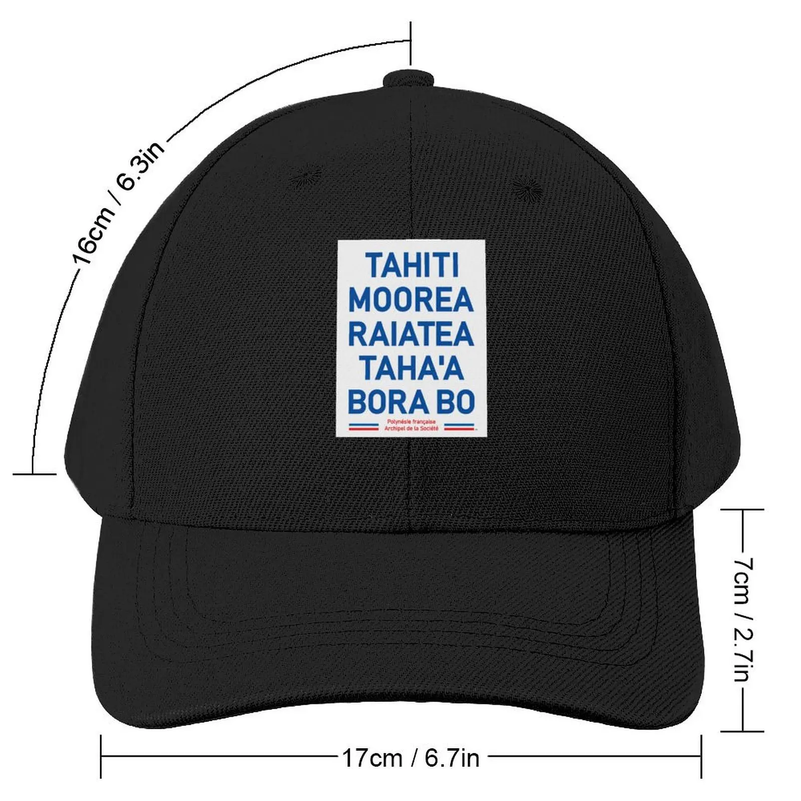 Tahiti Papeete Bora Bora Moorea Surf Pacific French Polynesia Baseball Cap Ball Cap beach hat Caps Male Women's