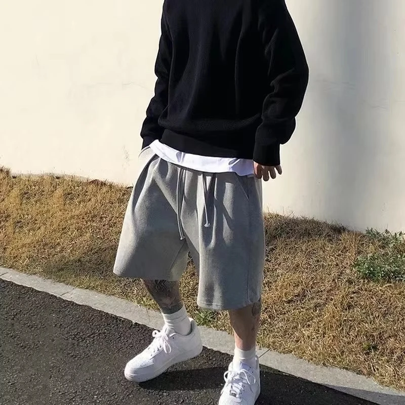 

Summer sports pure cotton shorts men's casual fitness walking shorts breathable and comfortable basketball shorts streetwear