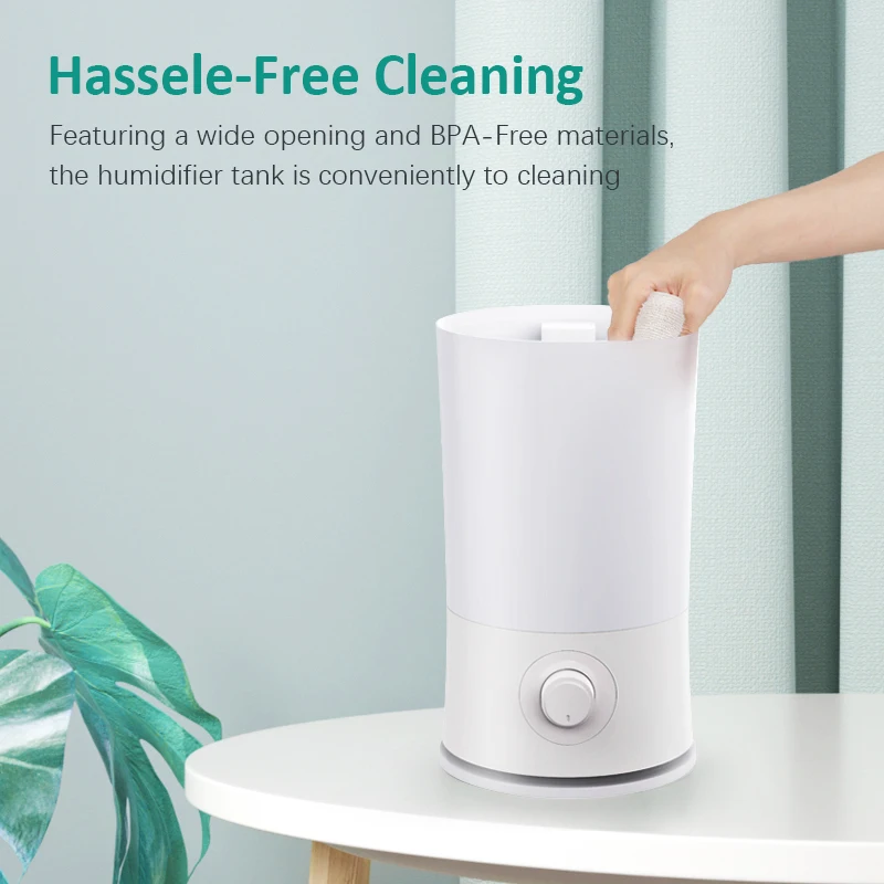 Umidificatori Aromacare per camera da letto grande stanza (serbatoio acqua 2L) nebbia fredda riempimento superiore con diffusore di olio essenziale per neonati e piante