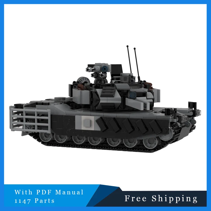 1147 PCS 창의적인 블록 메인 배틀 블랙 탱크 모듈형 모델 교육용 DIY 조립 장난감 소년 크리스마스 축제 선물