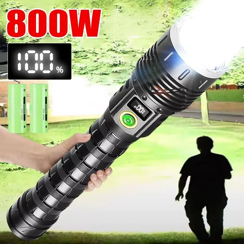 nuova-torcia-laser-bianca-2025-da-12000mah-1000000lm-ultra-potente-zoom-ricaricabile-usb-lanterna-per-campeggio-e-attivita-all'aperto