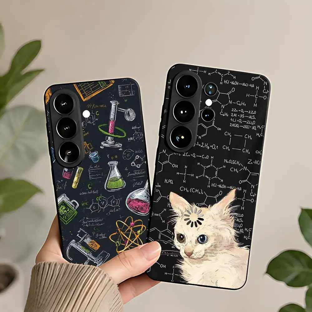 Periodic Table Chemistry Liquid Phone Case For Samsung Galaxy S21 S22 S23 S24ULTRA S25ULTRA FE Ultra Plus5G A52S S26 Cover