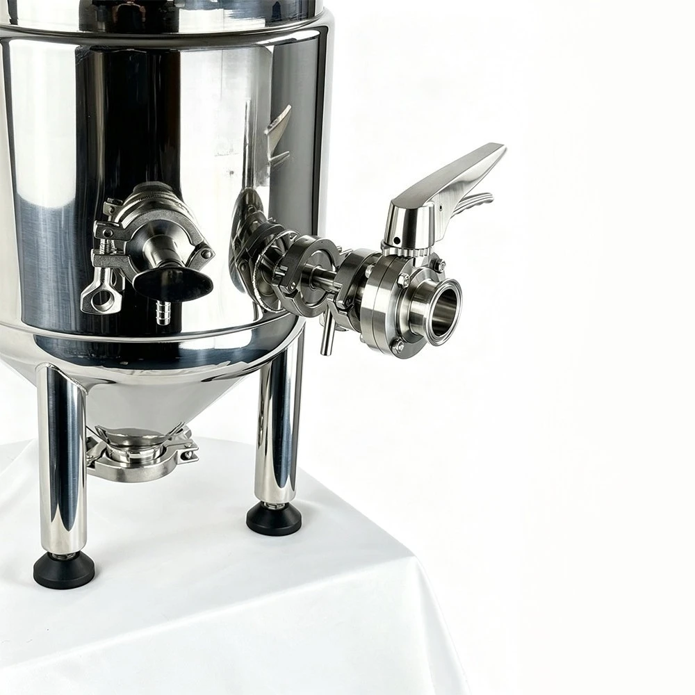 K4 316L Stainless Steel Conical Fermenter for Homebrew Craft Beer 304SS Double Wall Insulated Fermentation Tank 25L