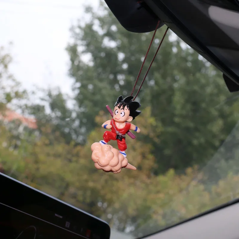 New Dragon Ball Car Pendant Son Goku Cartoon Creative Car specchietto retrovisore Charm Cute Anime Car Somersault Cloud Hanging Ornament