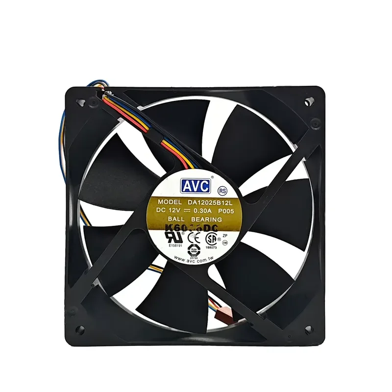 Original AVC 12V 0.30A 120x120x25mm PWM ultra-quiet chassis fan for DA12025B12L