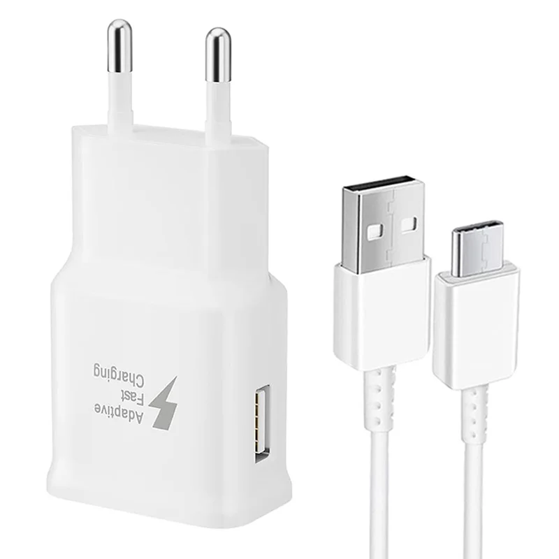 SAMSUNG 9V 1.67A Travel Adapter 15W Fast Charger 1.2M USB Type C Cable For Galaxy S10 S9 S8 Plus Note 9 8 5 4 A50 A70 A71 A51