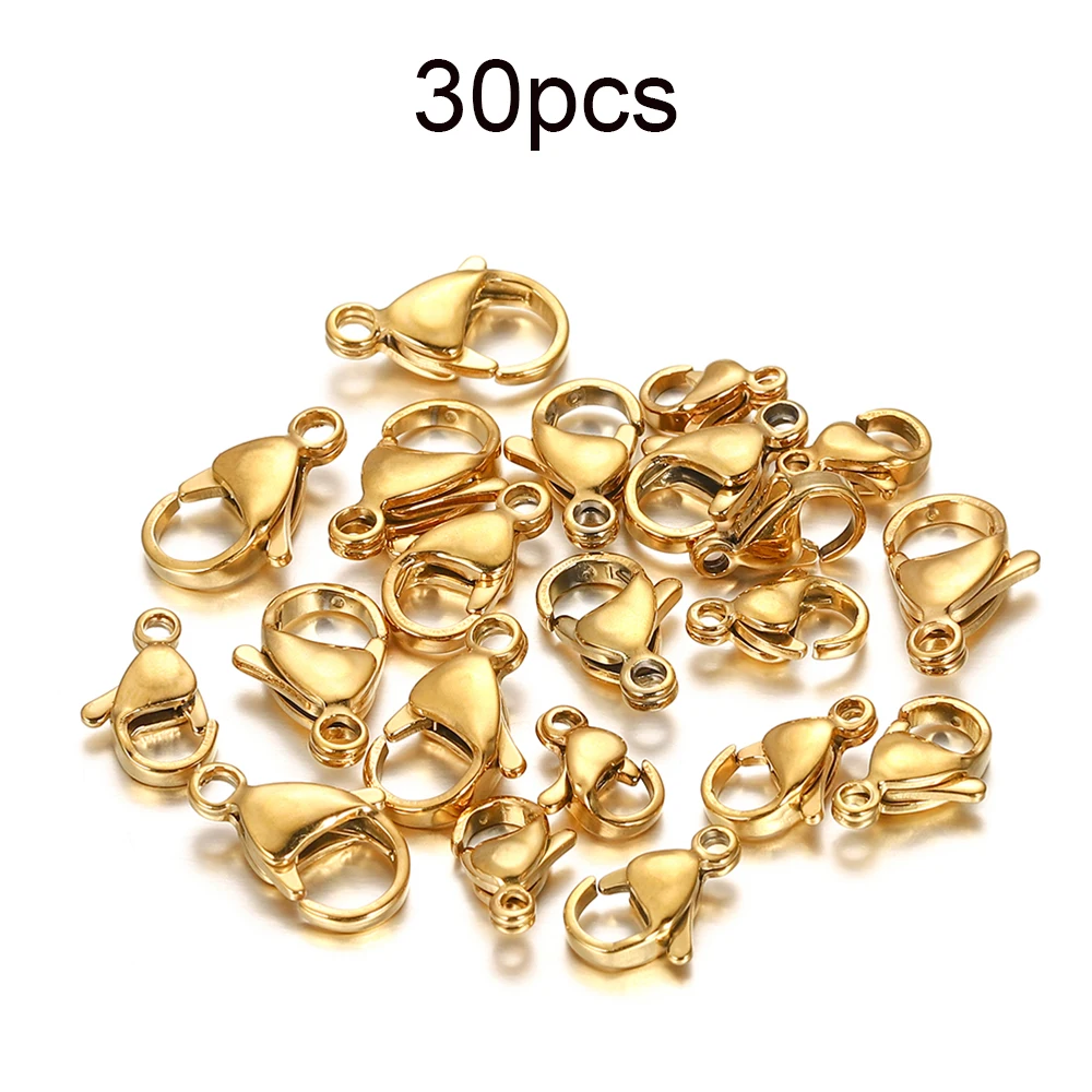 10-30 Stuks Roestvrij Staal Vergulde Karabijn Klauw Sluitingen Voor Armband Ketting Ketting Diy Sieraden Maken Bevindingen levert
