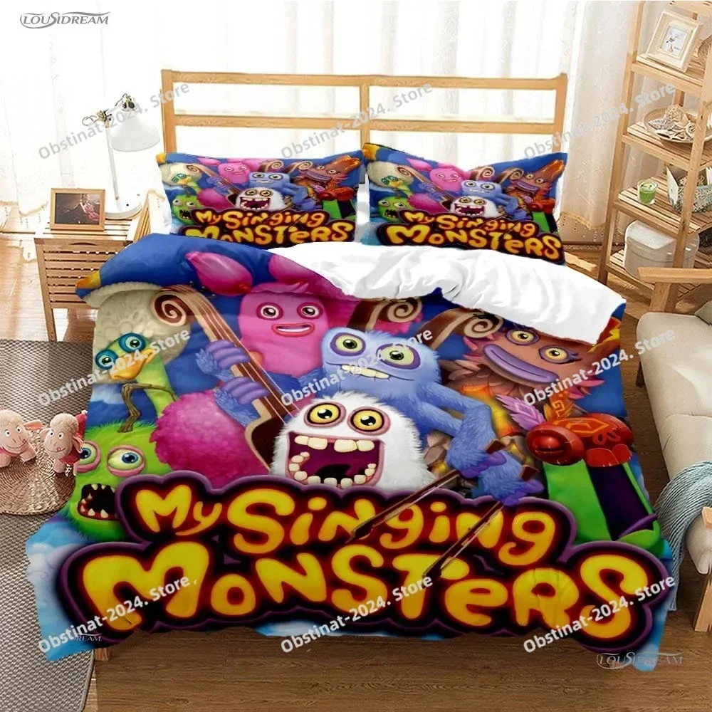 Funny Game My Singing Monsters Cute All Season Duvet Cover,Bedding set Soft Quilt Cover and Pillowcases SingleDoubleQueenKing
