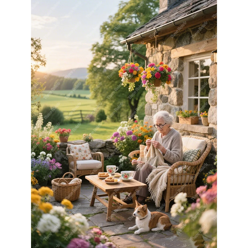 Three Ratels QHH27 Grandma's house in the countryside Warm Art Wall Stickers For home decoration