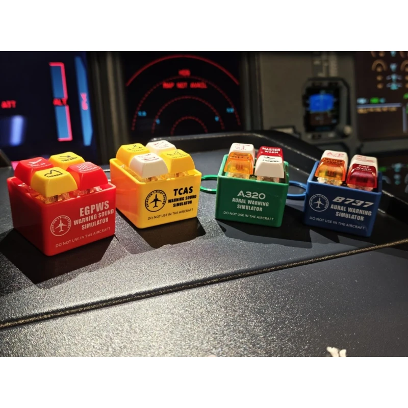 Asli Boeing 737 Airbus A320 EGPWS Peringatan Suara Simulator Peringatan Komersial Pesawat Rute Pilot Kru Mobil Gantungan Kunci
