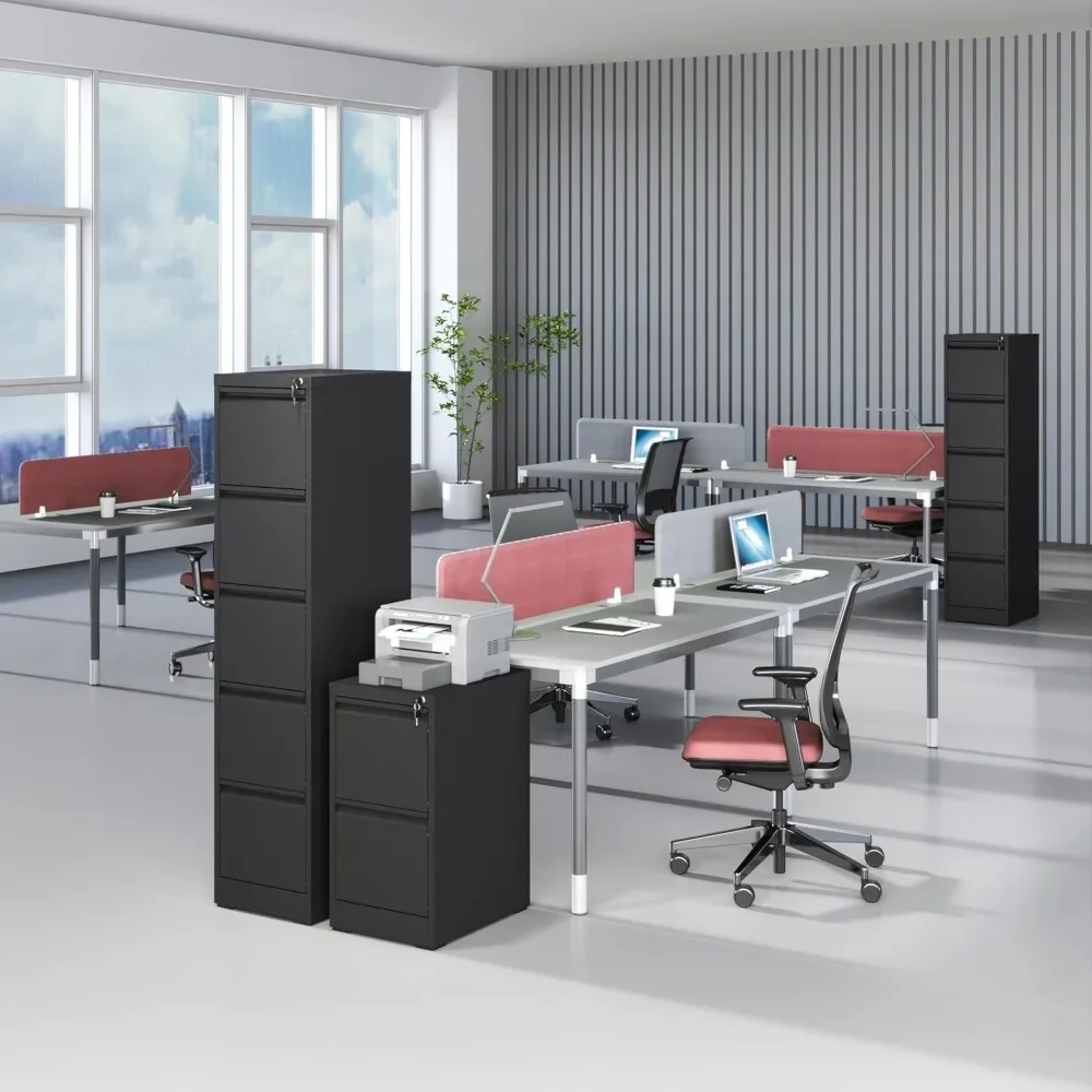 Vertical File Cabinet with Lock, File Cabinet for Home Office,