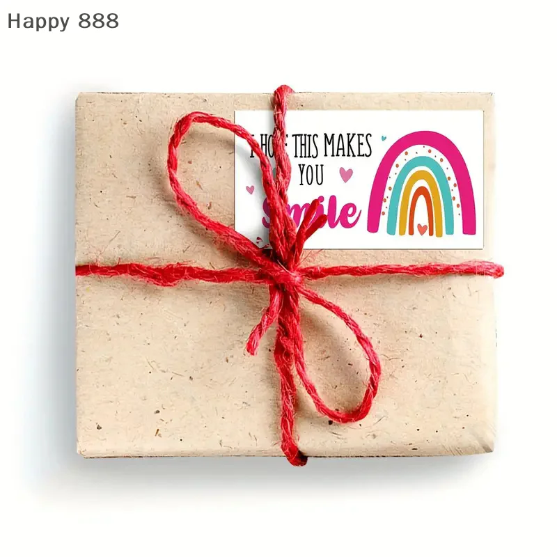 50 Blatt/Packung Dankeskarten – „I Hope This Makes You Smile“, Grußkarten für Kunden