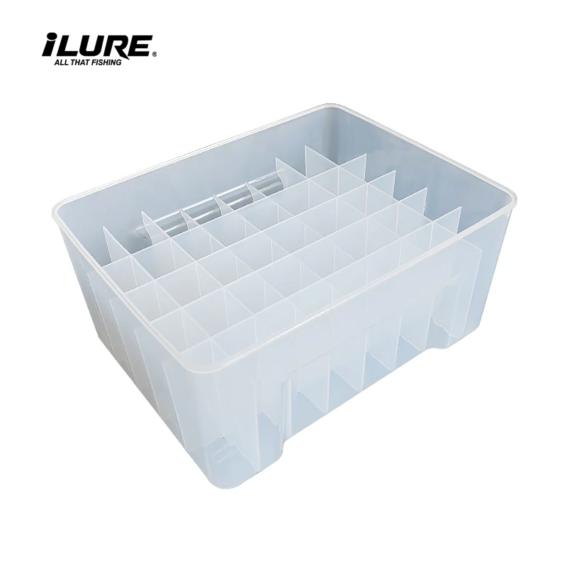 

Large Fishing Box 40 Grids Plastic Tackle Box Lined Box Egi Webfoot Octopus Storage Organizer Box Squid Jig Hard Lure Tool Case