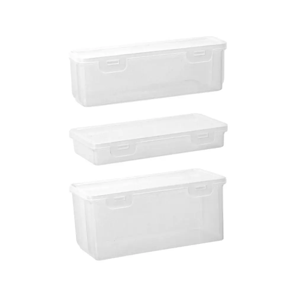 مقلمة ذات سعة كبيرة، صندوق تخزين مكتبي بلاستيكي قابل للتكديس، صندوق أدوات مكتبية بسيط وشفاف، أشتات