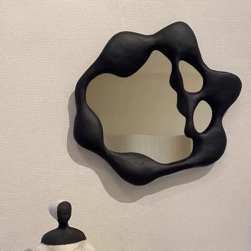 70x70cm Irregular Creative Wall Mirror for Home Living Room Porch Bathroom Decorative Hanging Glass