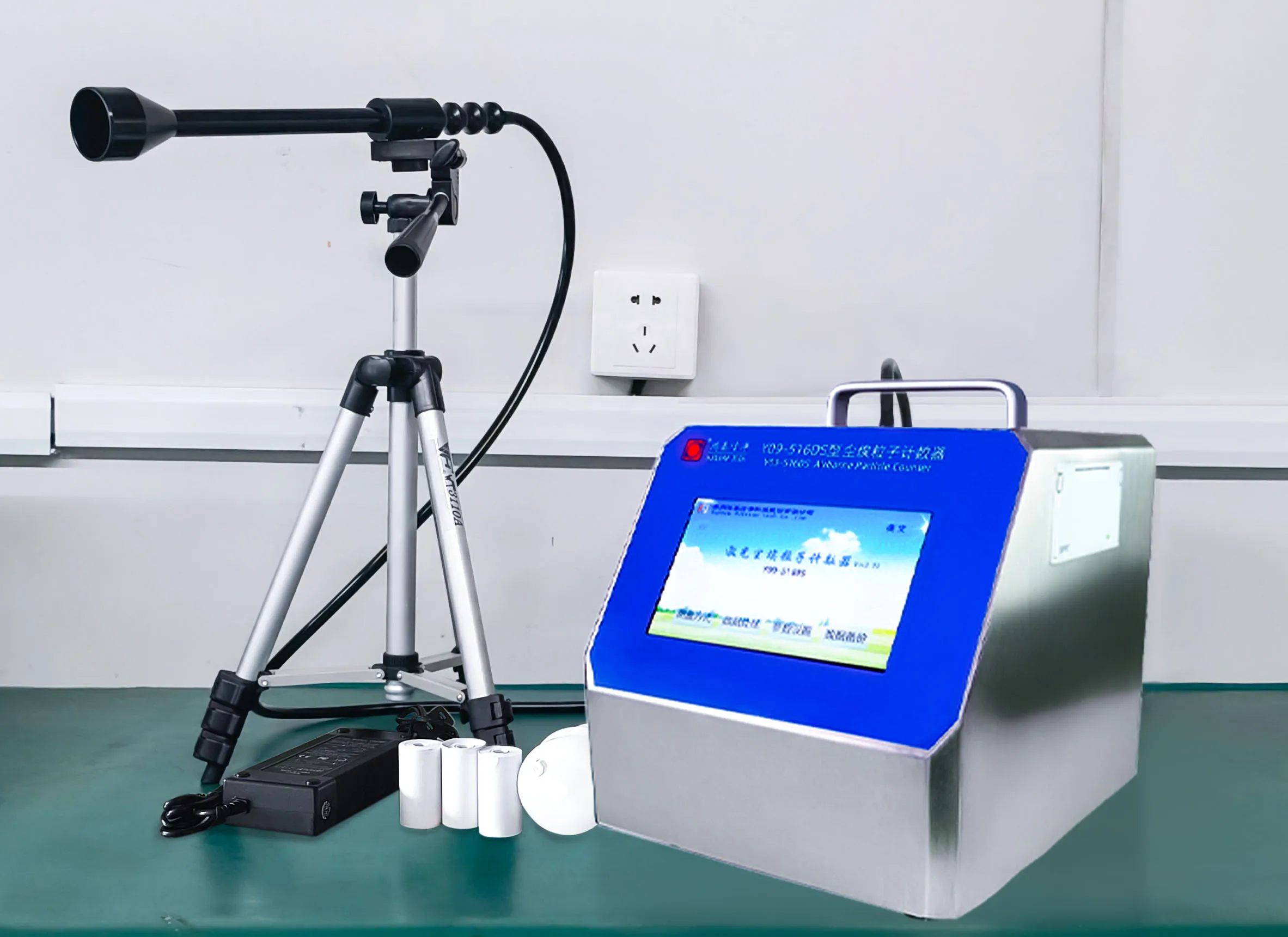 HJCLEAN Portable Stainless Steel Laser Airborne Particle Counter OEM CE ISO Certified for Cleanroom Environment Detection