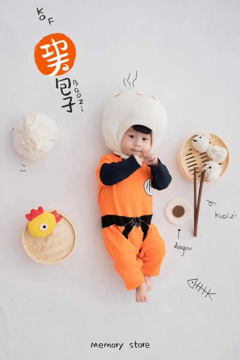 Vêtements de photographie de thème de cinéma pour enfants, vêtements de photographie de forme mignonne, cent jours, nouveau bébé