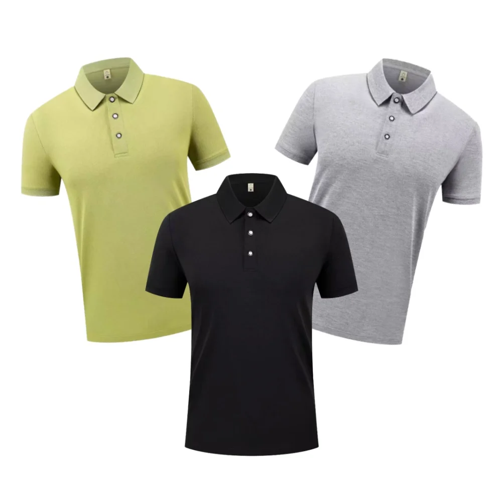Casual Daily Training Polo Shirts Men Women High quality Sportswear Short-sleeved Lapel T-shirts Office Streetwear Tees Summer