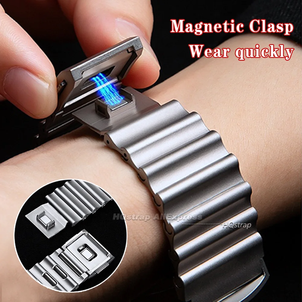 316L Stainless Steel Strap for Samsung Galaxy Watch Ultra2 7 Ultra 47mm Bracelet Magnetic Clasp DLC Coating Easy Fit Replacement