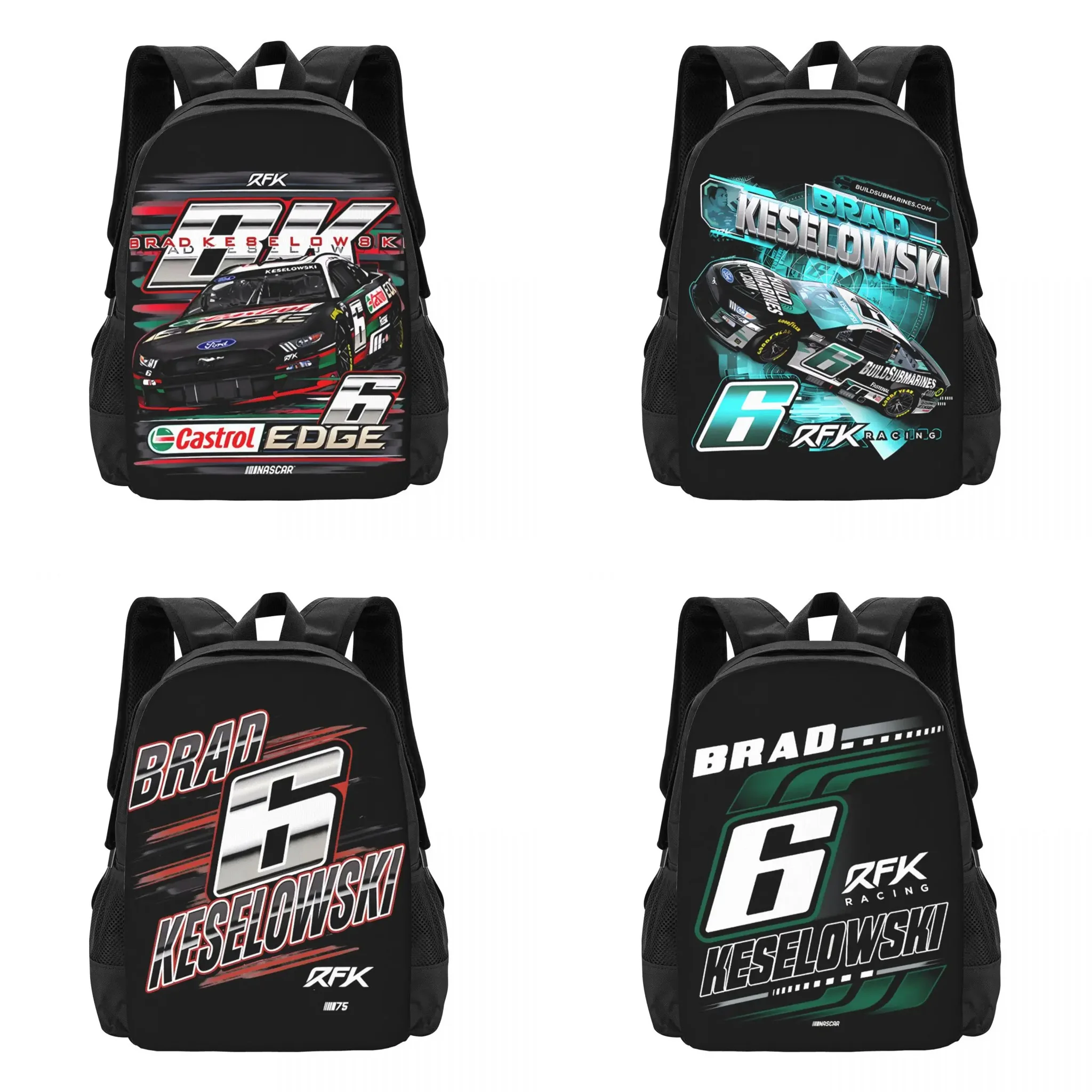 

Brad Keselowski 6 Travel Laptop Backpack, Business College School Computer Bag Gift for Men & Women