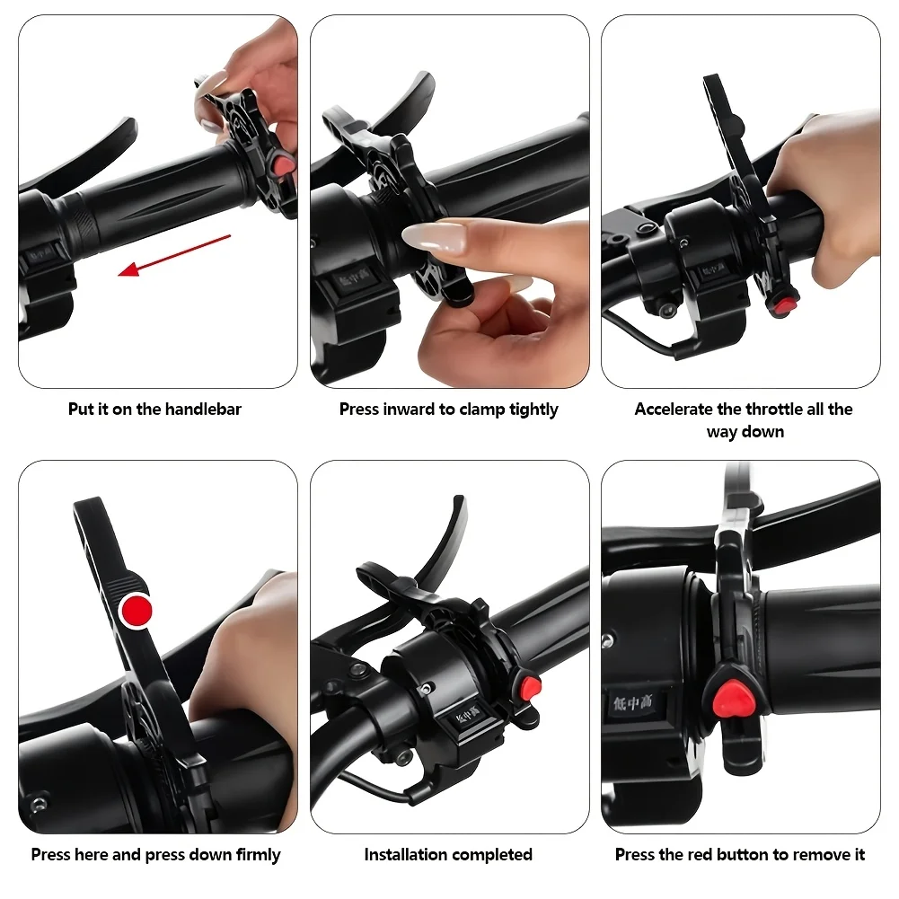 Motorrad-Tempomat Gashebel-Unterstützung Universelle Gashebelverriegelung Tempomat-Hilfe für E-Bike Roller Langstrecken-Gashebelstabilisator – Detail 5
