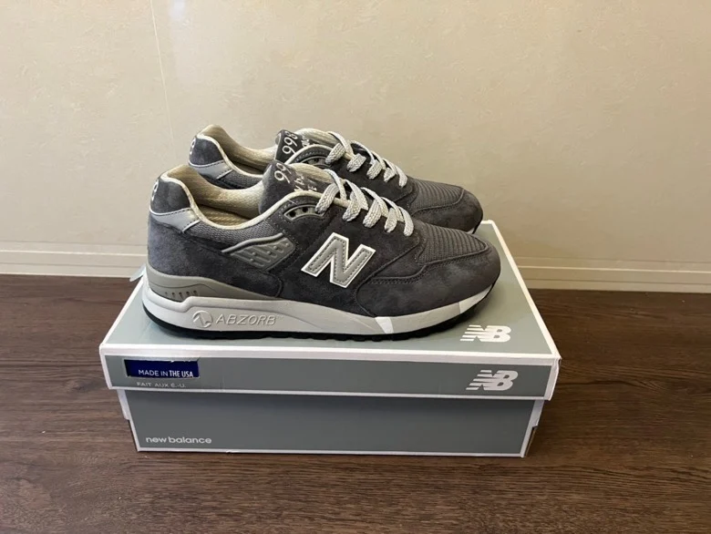 NewBalance Men/Women NB998 USA Made Vintage Walking Shoes Athletic Retro Suede Unisex Wearable Comfort Jogging Outdoor Sneakers