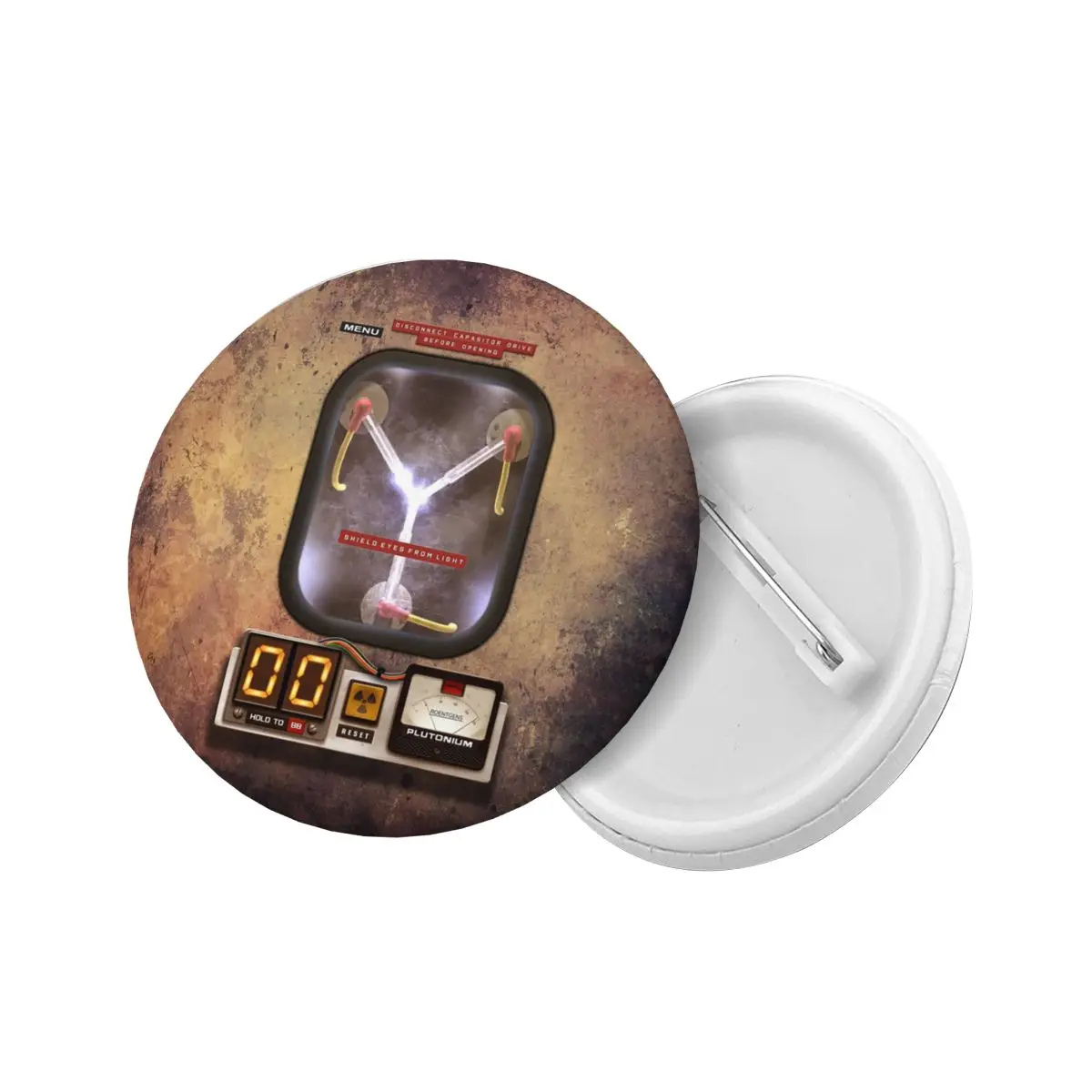 Steampunk Rustic Flux Capacitor Pin Badge Back To The Future Clothes Pinback Buttons Brooches Friends Gift