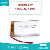 703048 1000mAh 3.7V Lithium Polymer Rechargeable Battery with PH 2.0 Plug for MP4/5 Early Education Machine Beauty Instrument
