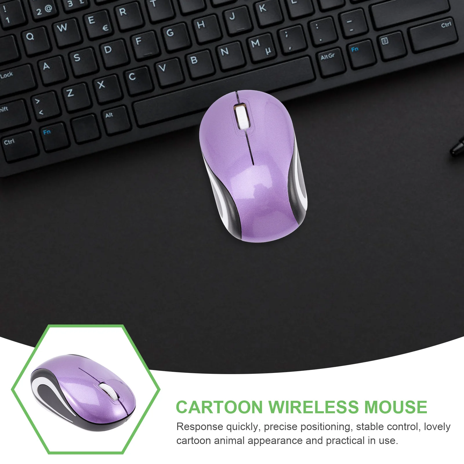 

Wireless Mouse Small Compact USB Receiver Ergonomic Silent Mouse for Laptop Office Computer Wireless 24Ghz Connection