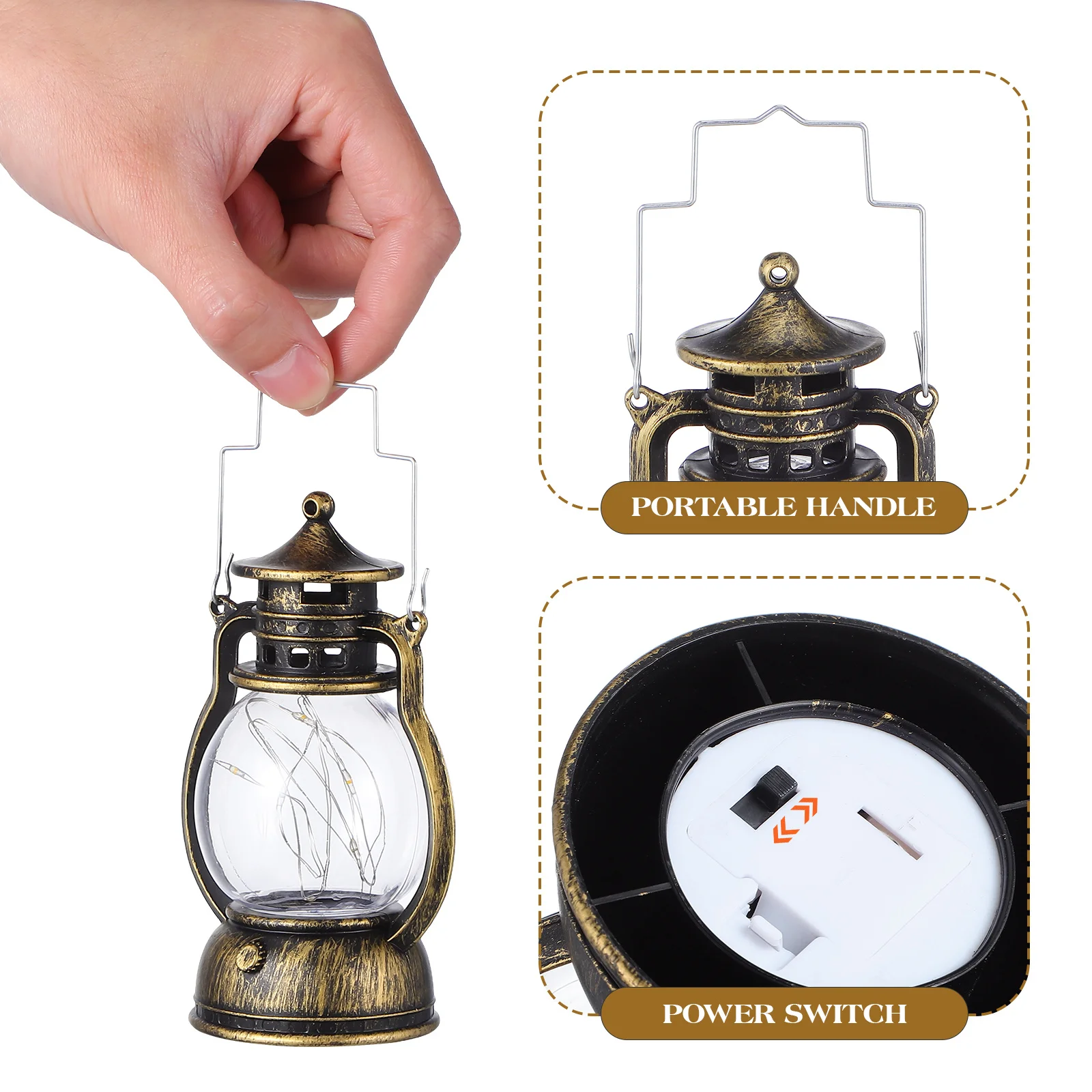 خمر فانوس صغير الزخرفية شنقا ضوء تعمل حجم صغير شريط المنزل حزب هدايا عيد الميلاد تخطيط المشهد