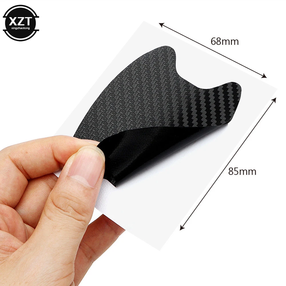 NEW 4Pcs/Set Car Door Sticker Carbon Fiber Scratches Resistant Cover Auto Handle Protection Film Exterior Styling Accessories