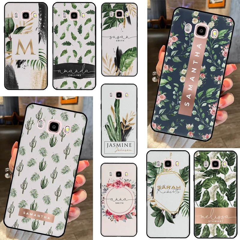 Custom Palm Leaves Plants Greenery Case For Samsung Galaxy J3 J5 J7 2017 A3 A5 J1 2016 A7 A9 J8 A6 A8 J4 J6 Plus 2018 Coque