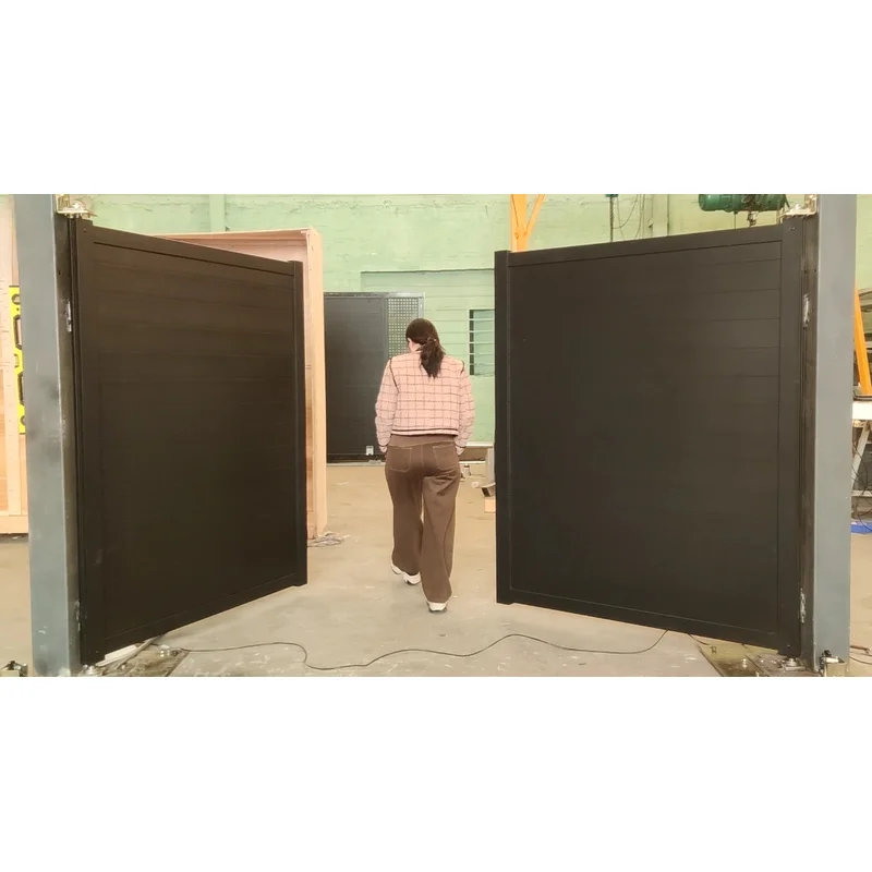 Dynamic face recognition aluminum vertical hinged door and pedestrian opening Lane gate design