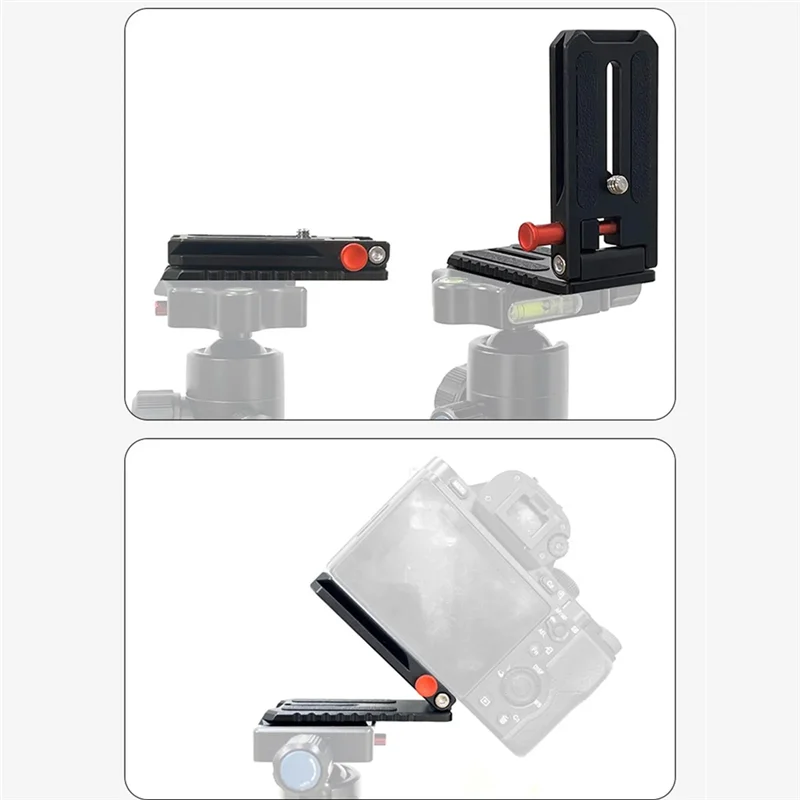 -Soporte en L de liberación rápida para cámara BOFF, placa en L plegable de 1/4 pulgadas, conmutación Horizontal Vertical para cámaras sin espejo