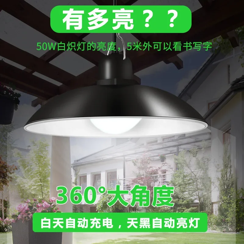 Double Heads Solar Pendant Light Outdoor Indoor Waterproof 60 LED Solar Lamp With Pull Switch Lighting For Garden Flood Light