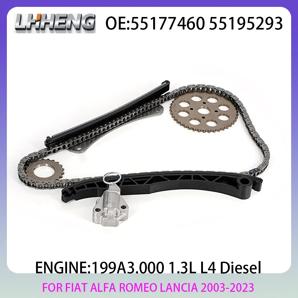 Engine timing repair kit for FIAT 500 500L 500X DOBLO OALIO ALFAROMEO MITO LANCIA 1.3L 1.3 L T L4 Diesel 03-23 55195293 55221385
