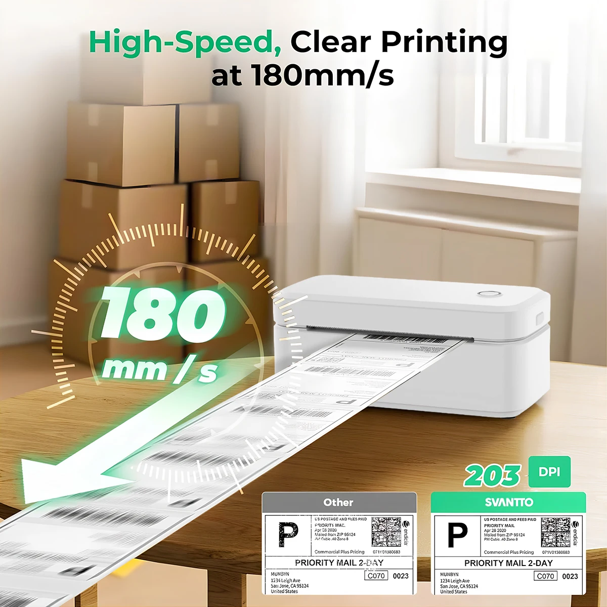Marklife Mini Thermal Shipping Label Printer X4 Bluetooth NoInk Printer For Small Business/Shipping Packages for Shopify USPS