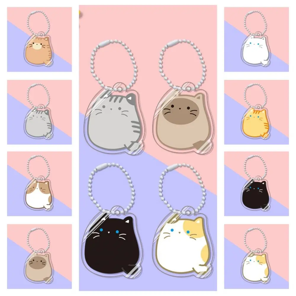 

Kawaii Orange Cat Siamese Cat Keychain Ginger Cat Blue Cat Kitty Pendant Cute Calico Cat Acrylic Cat Keyring Car Key Pendant