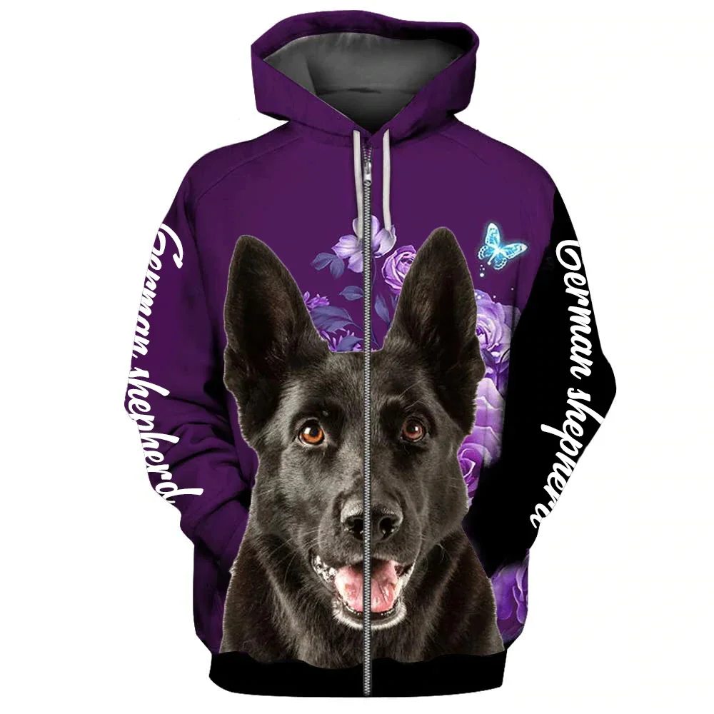 HX Chihuahua Puppy Zip Hoodies Animals Dogs Make Life Whole Hoodie Women Floral Graphic Tops Harajuku Sportswear