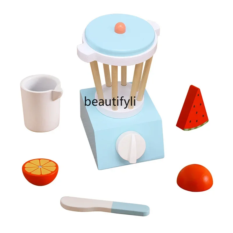 Children's baby play house wooden wooden simulation juicing bread machine oven toy